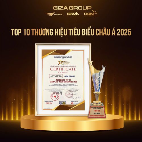 GIZA GROUP NHẬN GIẢI THƯỞNG TOP 10 THƯƠNG HIỆU TIÊU BIỂU CHÂU Á 2025
