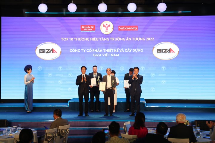 GIZA VIỆT NAM NHẬN GIẢI THƯỞNG THƯƠNG HIỆU TĂNG TRƯỞNG ẤN TƯỢNG 2022